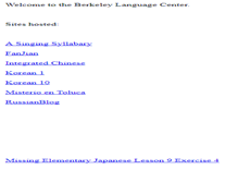 Tablet Screenshot of language.berkeley.edu