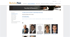 Desktop Screenshot of facultybio.haas.berkeley.edu