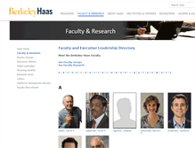 Tablet Screenshot of facultybio.haas.berkeley.edu
