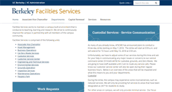 Desktop Screenshot of facilities.berkeley.edu