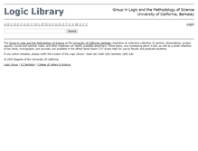 Tablet Screenshot of logic-library.berkeley.edu
