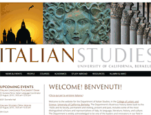 Tablet Screenshot of italian.berkeley.edu