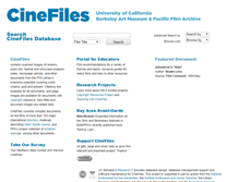 Tablet Screenshot of cinefiles.bampfa.berkeley.edu