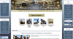 Desktop Screenshot of mvz.berkeley.edu