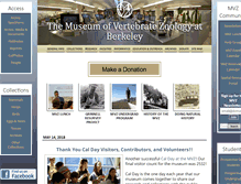 Tablet Screenshot of mvz.berkeley.edu