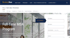 Desktop Screenshot of mba.haas.berkeley.edu
