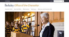 Desktop Screenshot of chancellor.berkeley.edu