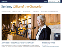Tablet Screenshot of chancellor.berkeley.edu