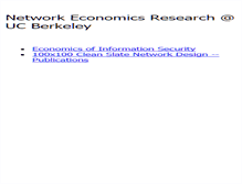 Tablet Screenshot of netecon.berkeley.edu